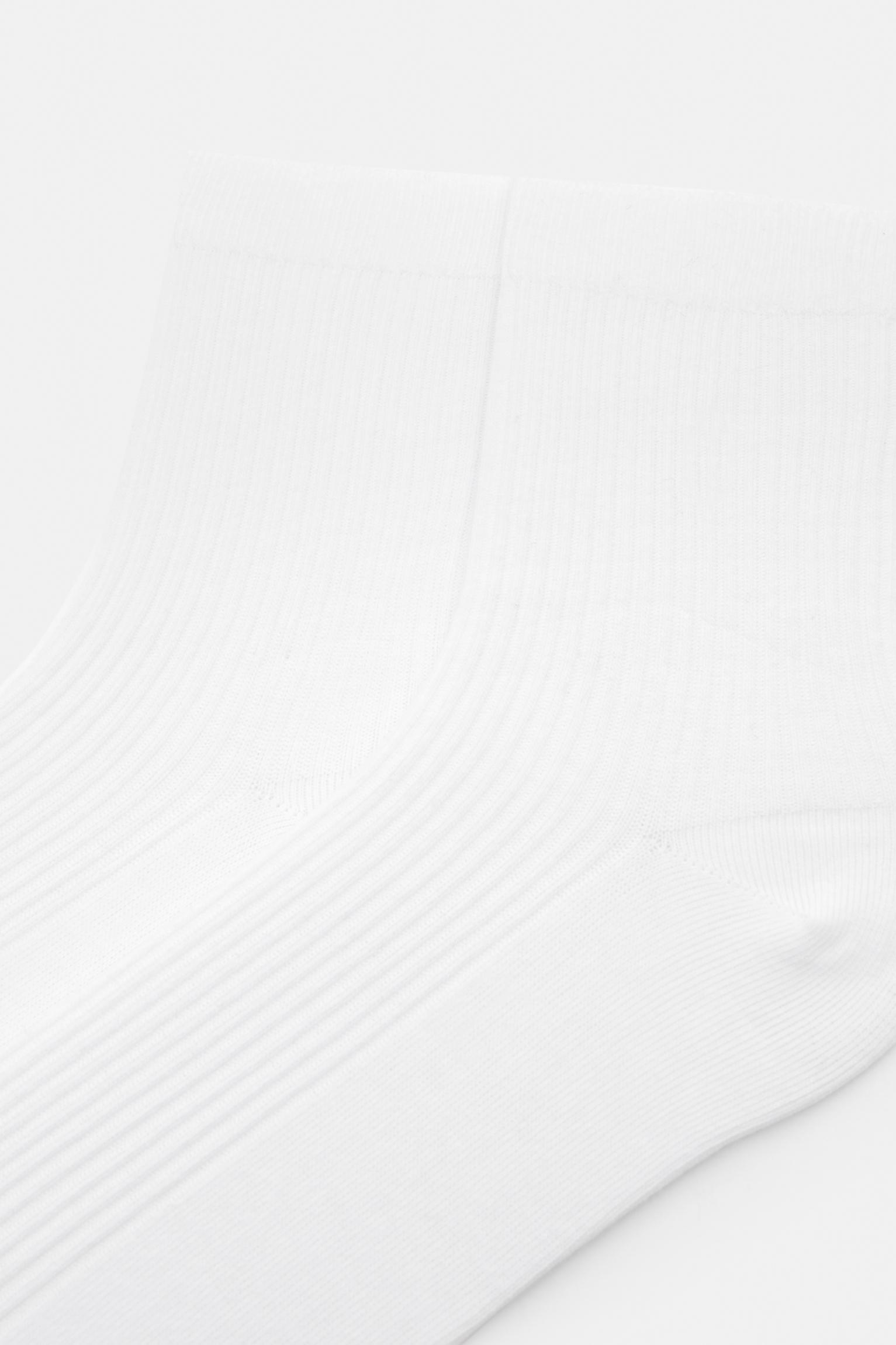 White ribbed long socks Product Image