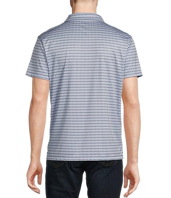 Cremieux Premium Denim Geometric Print Coat Front Knit Shirt Product Image