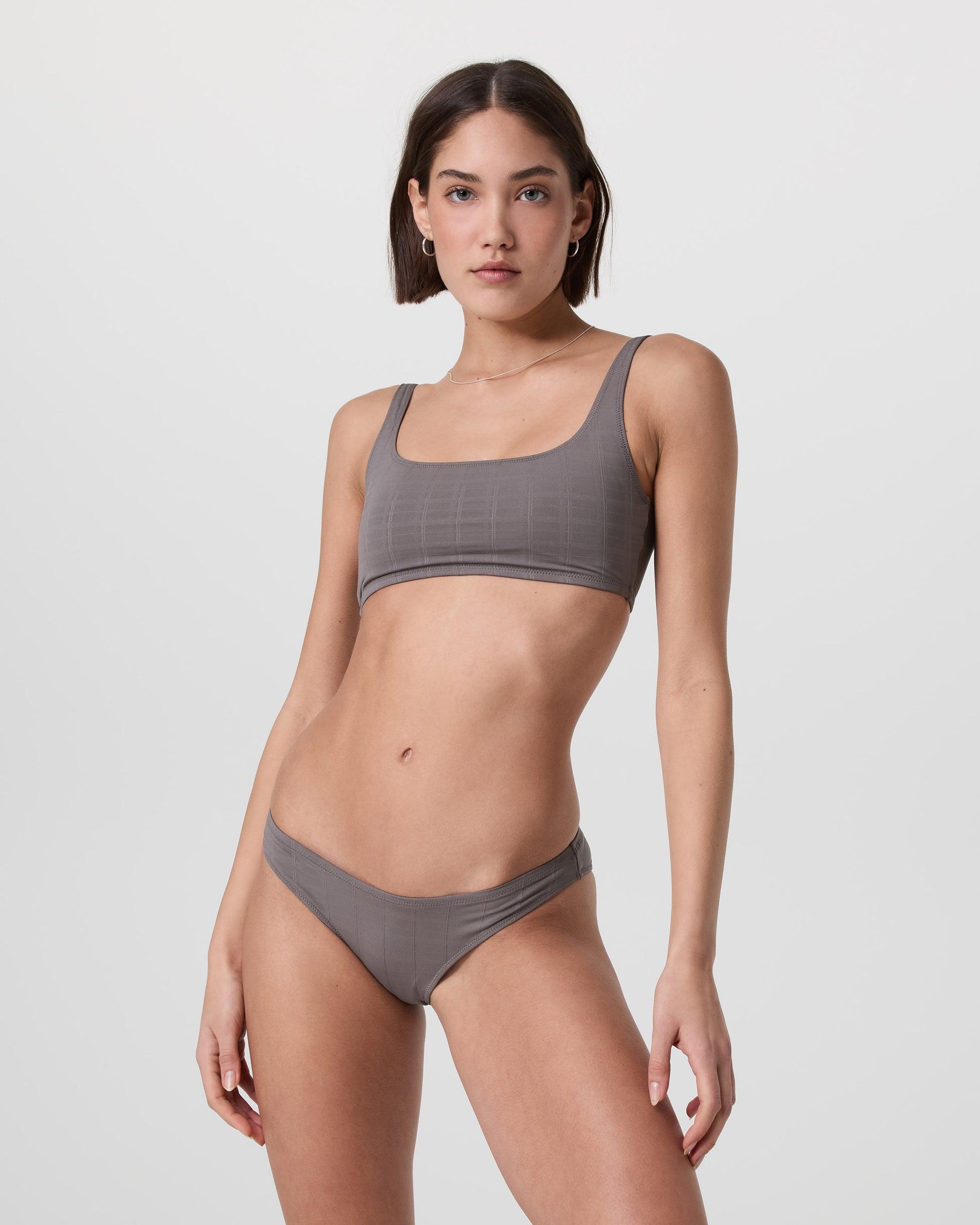 Encinitas Plaid Bikini Top Product Image