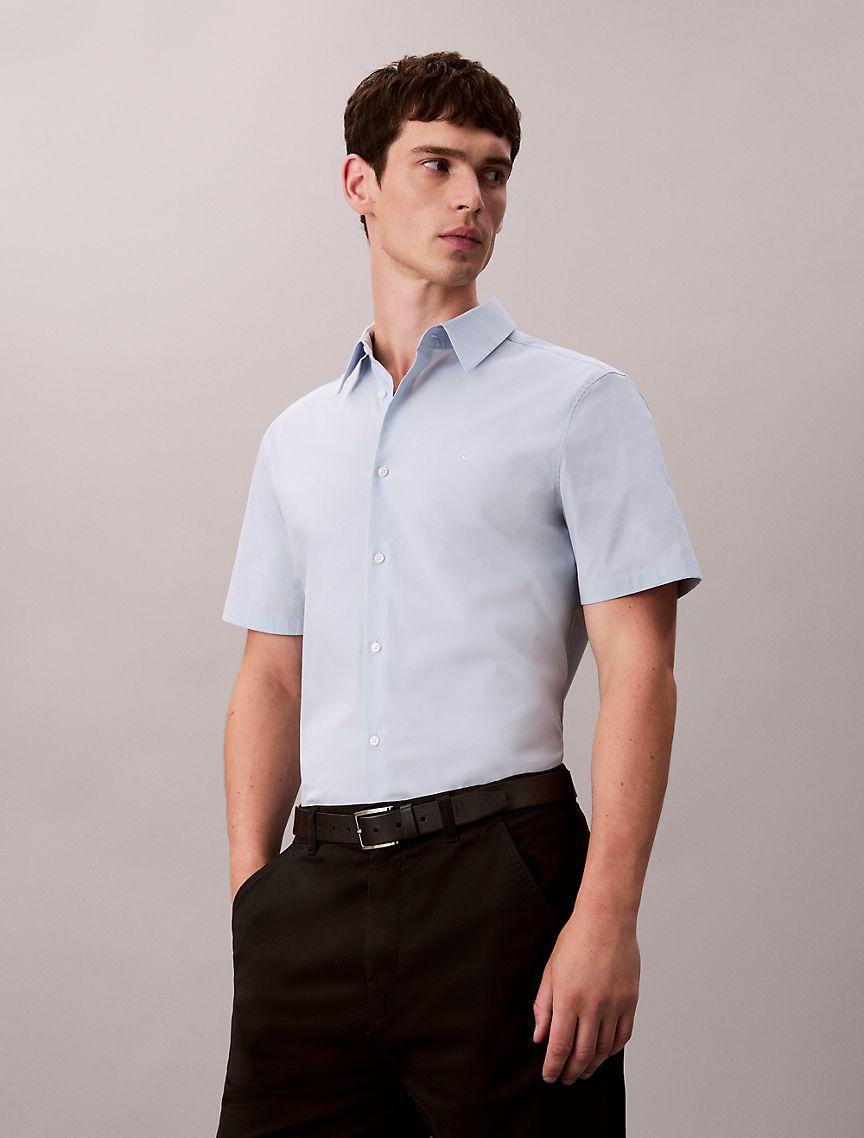 Cotton Stretch Slim Button-Down Shirt Product Image
