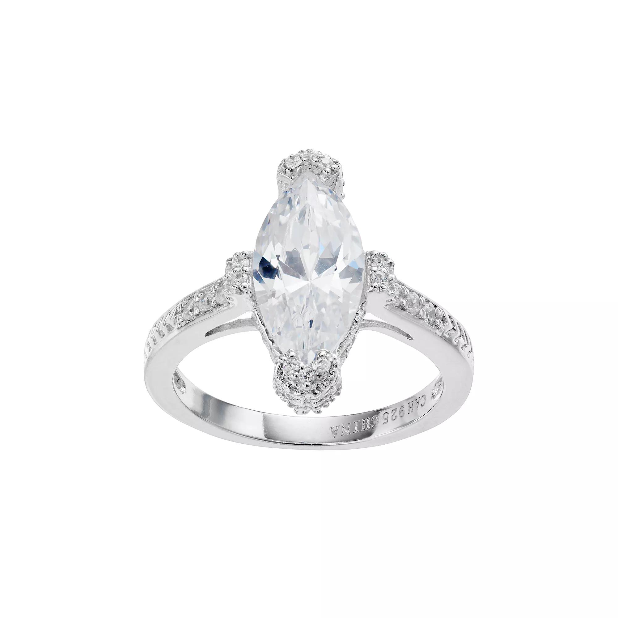 Sophie Miller Sterling Silver Cubic Zirconia Ring, Womens White Product Image