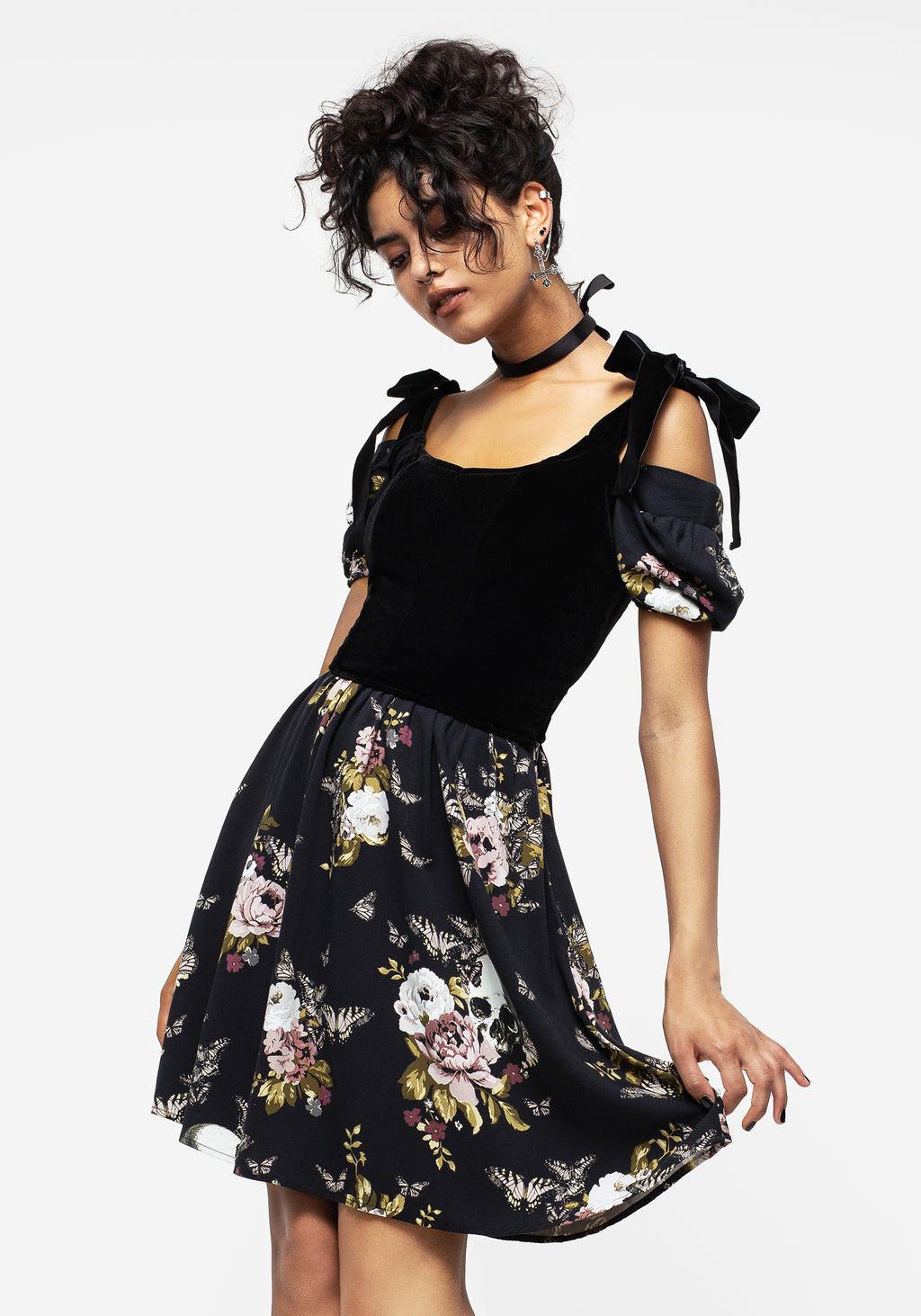 Revival Floral Puff Sleeve Shirred Mini Dress Product Image