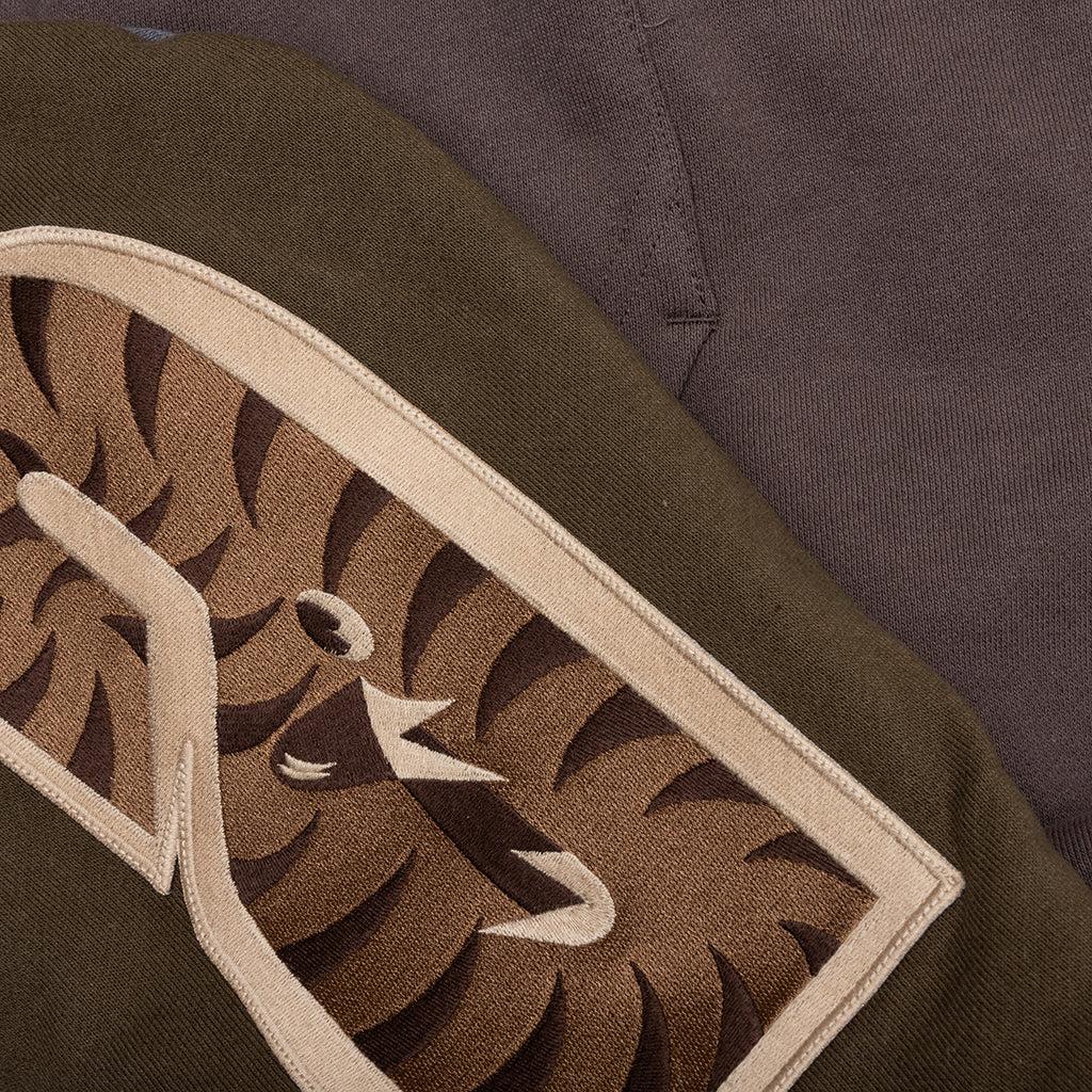 Shark Full Zip Hoodie #2 - Beige Male Product Image