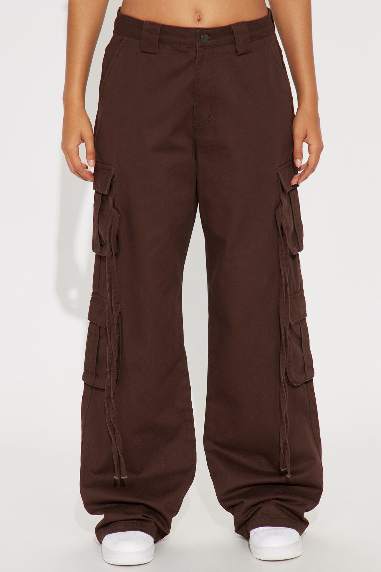 Golden Hour Wide Leg Cargo Pant - Chocolate Female Product Image