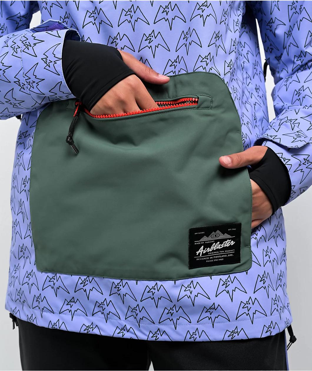 Airblaster Freedom Green 10K Anorak Snowboard Jacket Product Image