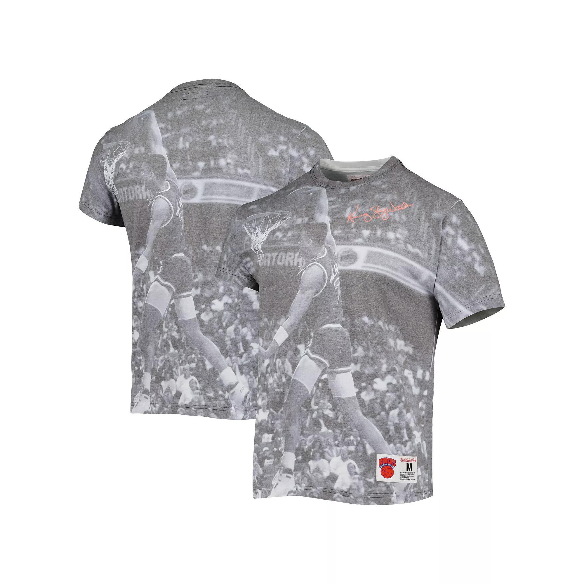 Men's Mitchell & Ness Kenny Walker Gray New York Knicks Above The Rim Sublimated T-Shirt, Size: Large, Grey Product Image