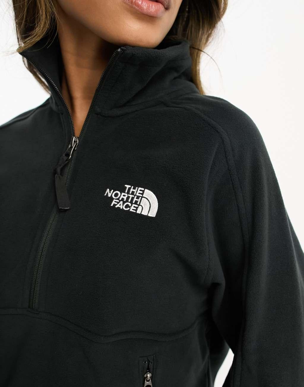 The North Face Polartec 1/4 zip fleece in black Product Image
