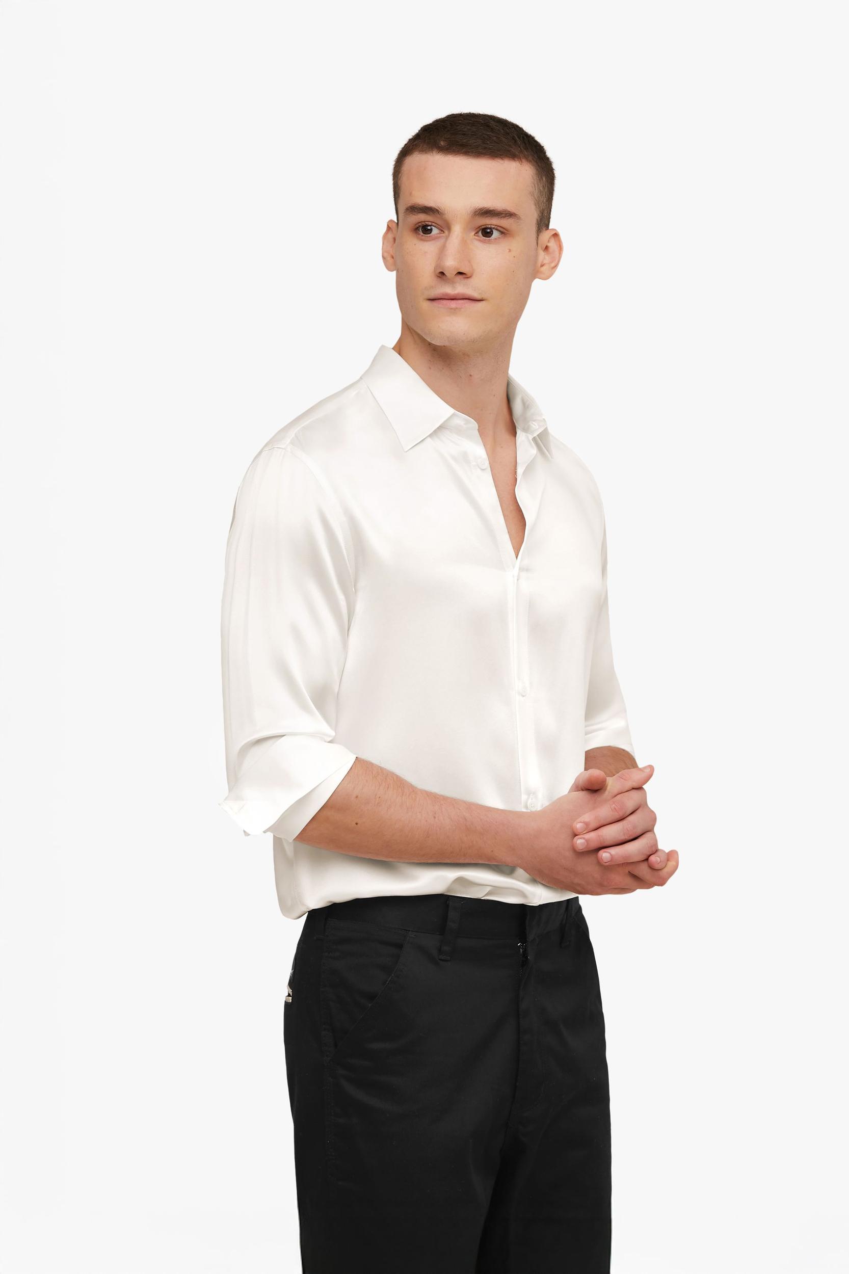 Mulberry Silk Basic Mens Shirt Product Image