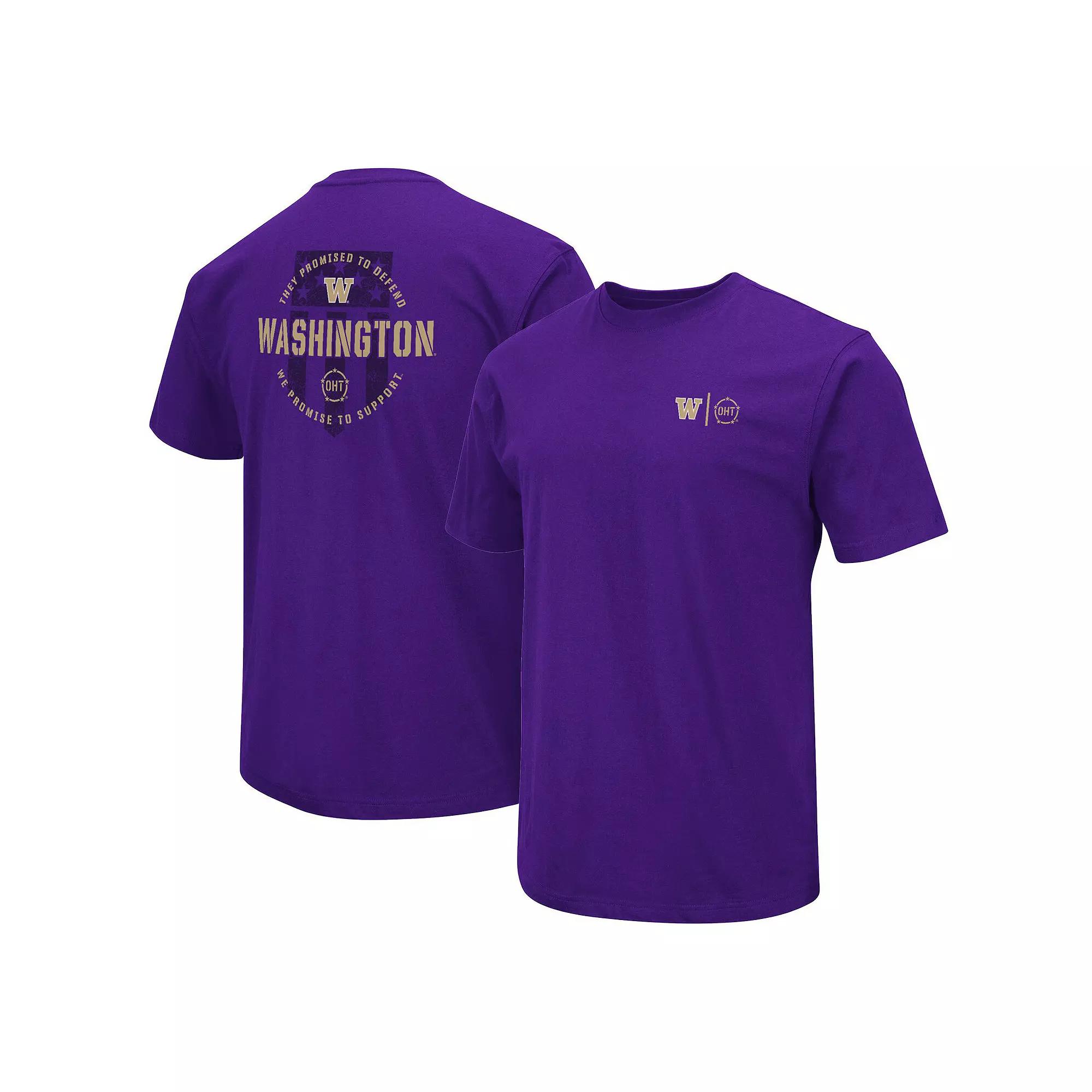 Men's Colosseum Purple Washington Huskies OHT Military Appreciation T-Shirt, Size: Large Product Image