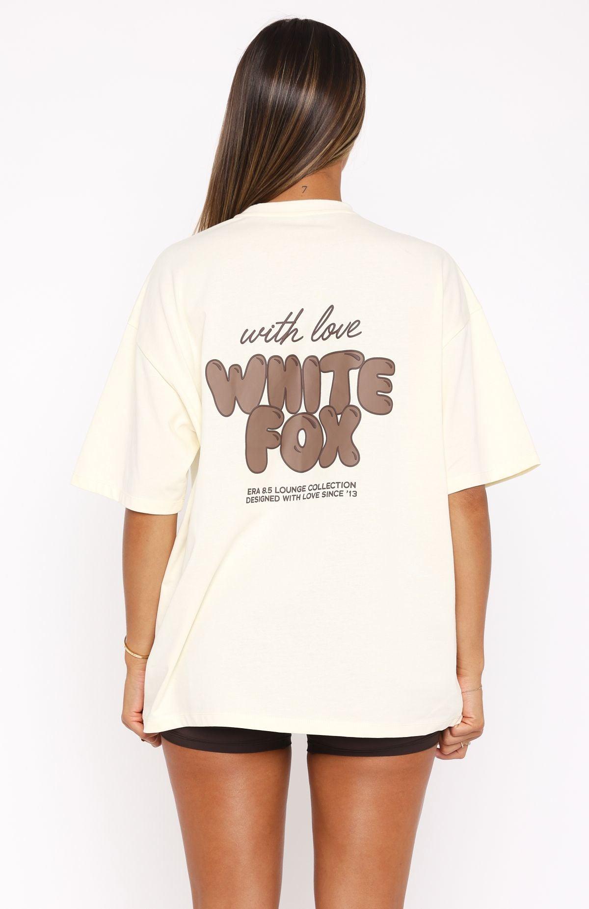 With Love Always Oversized Tee Cream Product Image