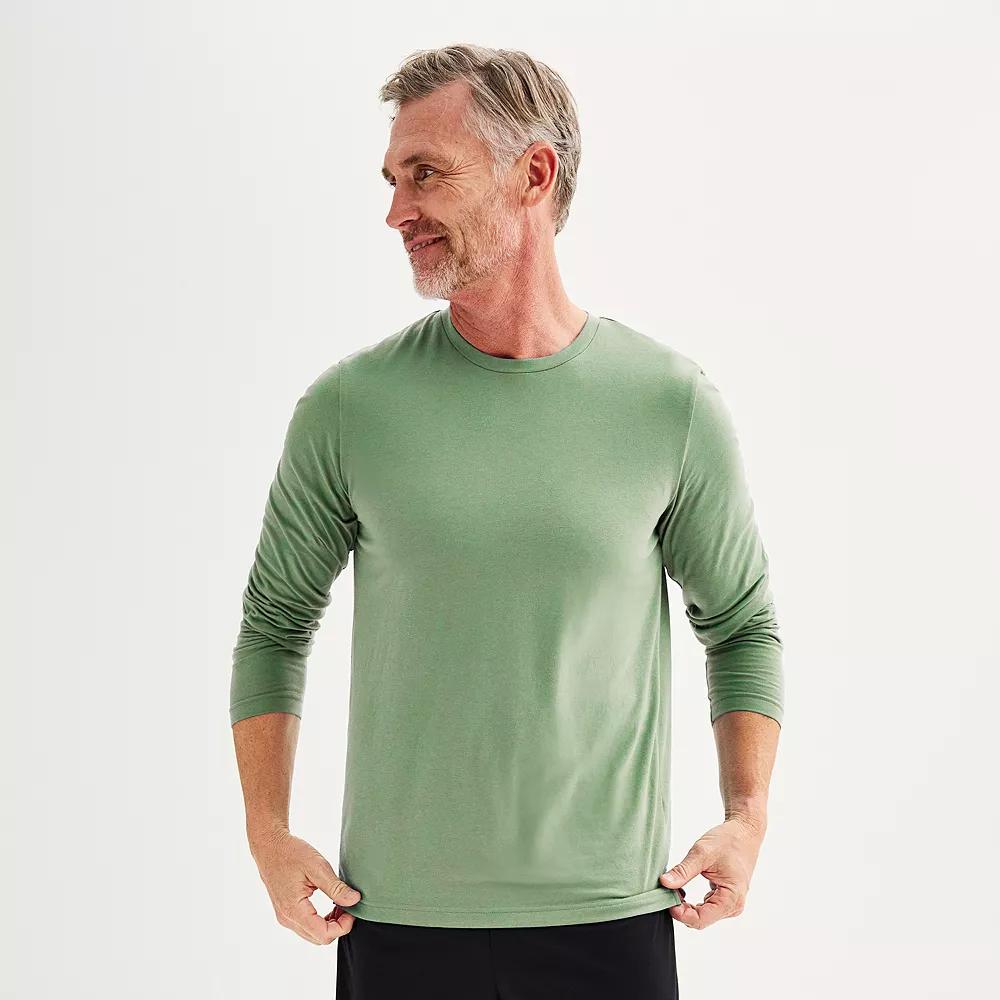 Men's Tek Gear® Long Sleeve Essential Tee, Size: Large, Malou Green Product Image