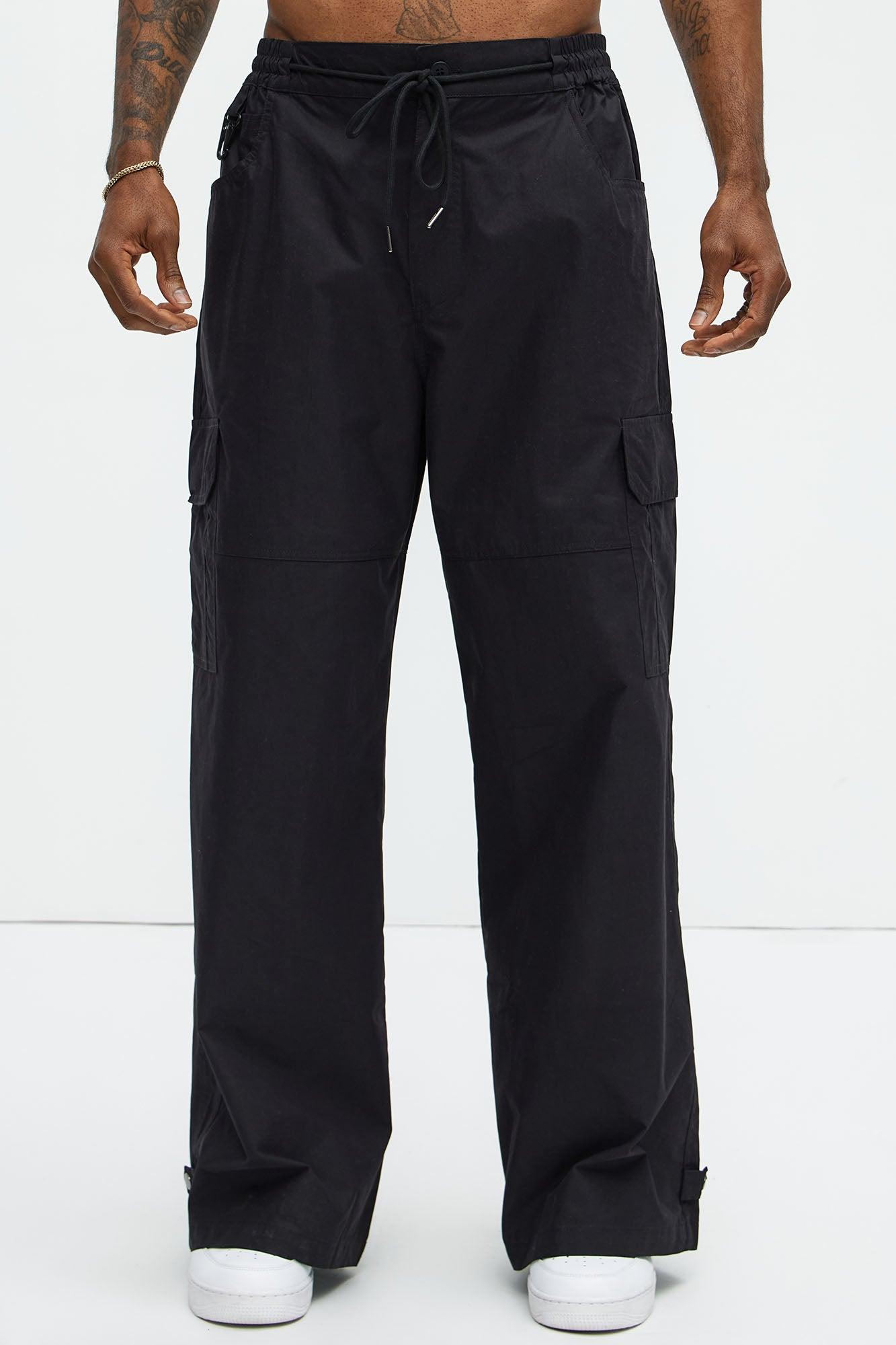 At The Time Baggy Cargo Pants - Black Product Image