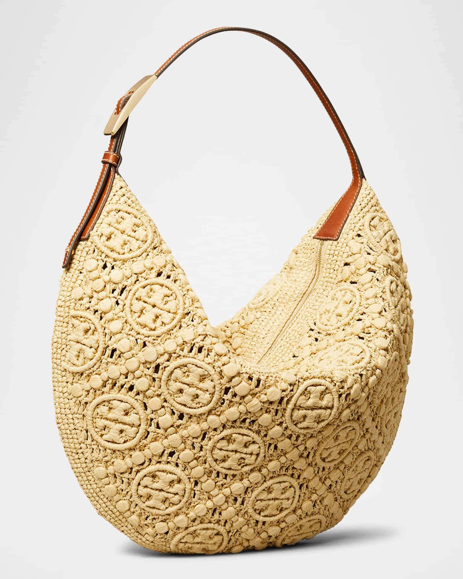 T Monogram Raffia Balloon Bag Product Image
