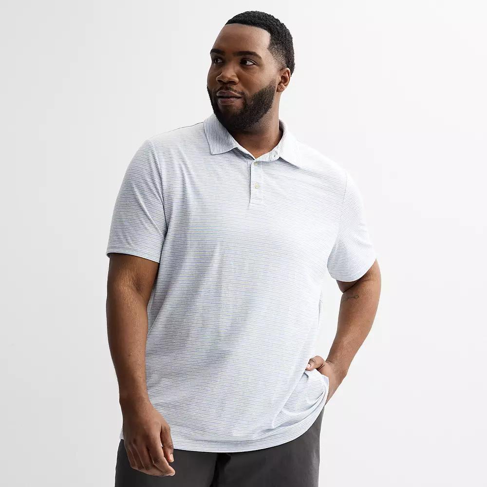Big & Tall Sonoma Goods For Life® The Super Soft Polo, Men's, Size: XL Tall, Blue Grey Stripe Product Image