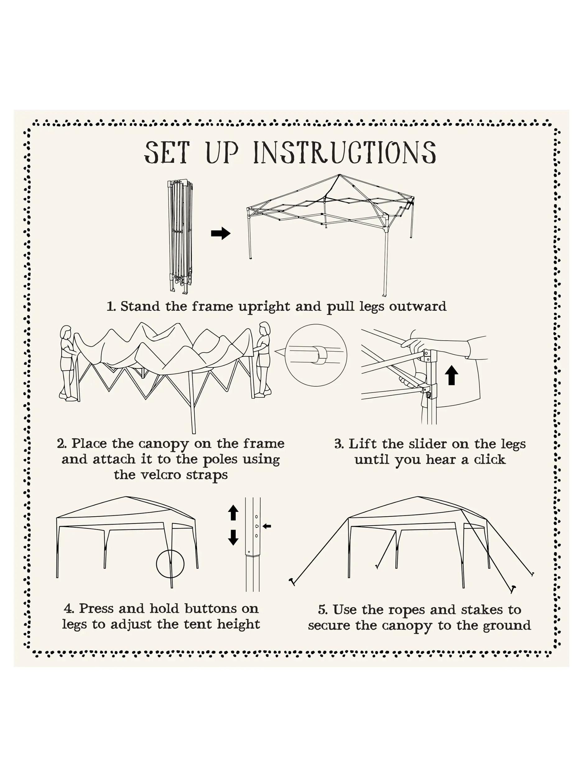 Live Happy Instant Canopy Tent - Mandala Folk Patchwork Product Image