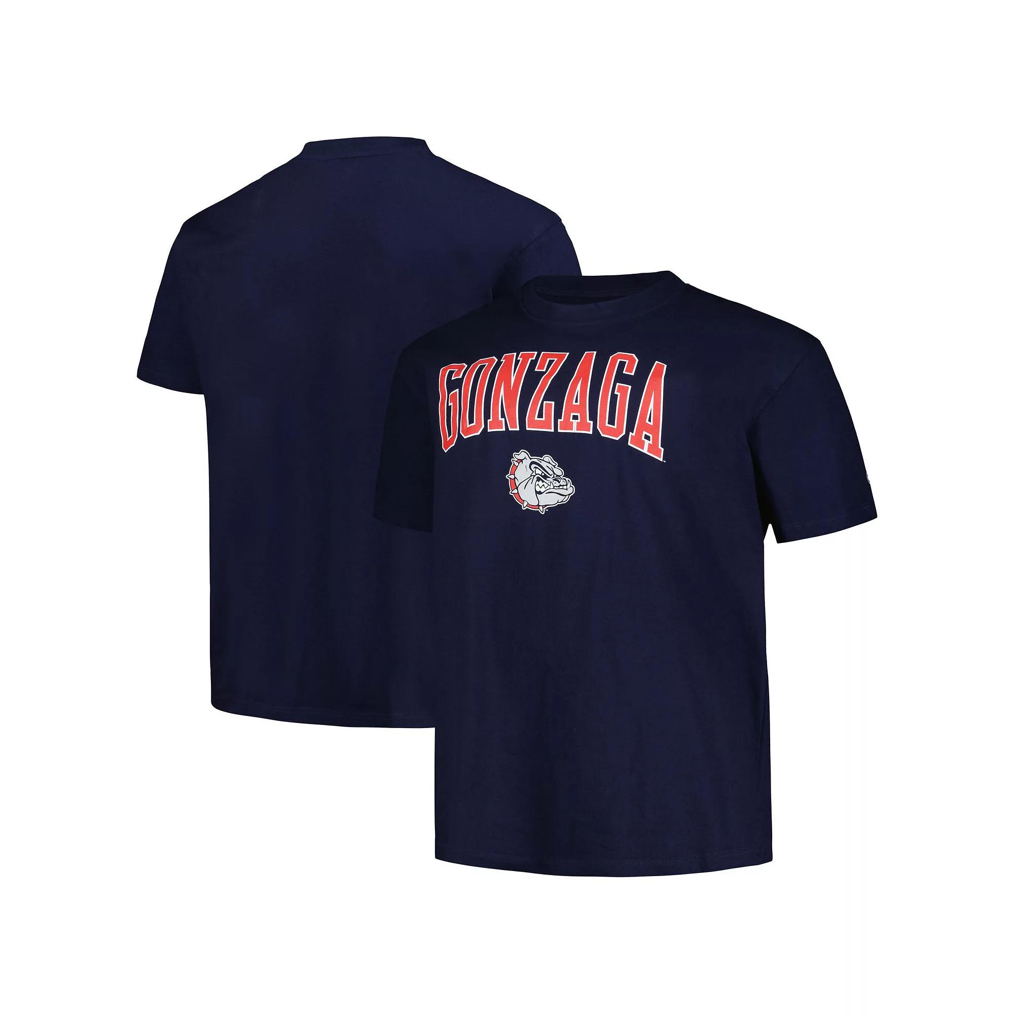 Men's Champion Navy Gonzaga Bulldogs Big & Tall Arch Over Logo T-Shirt, Size: 2XB, Zag Blue Product Image