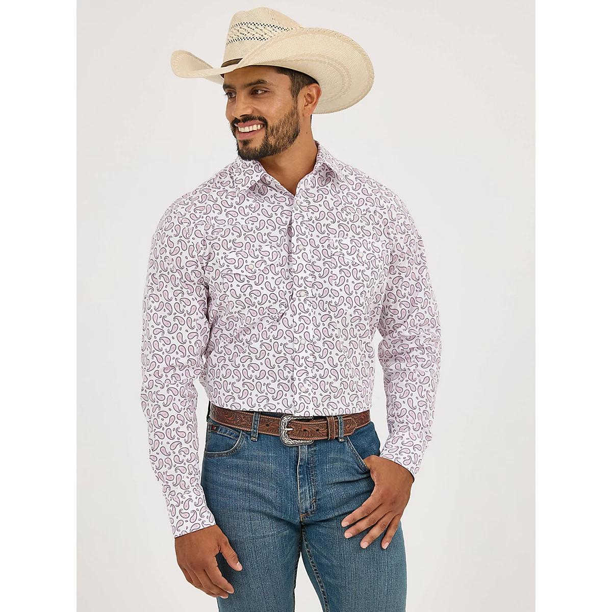 Men's 20X® Competition Advanced Comfort Long Sleeve Two Pocket Western Snap Shirt Fence Product Image