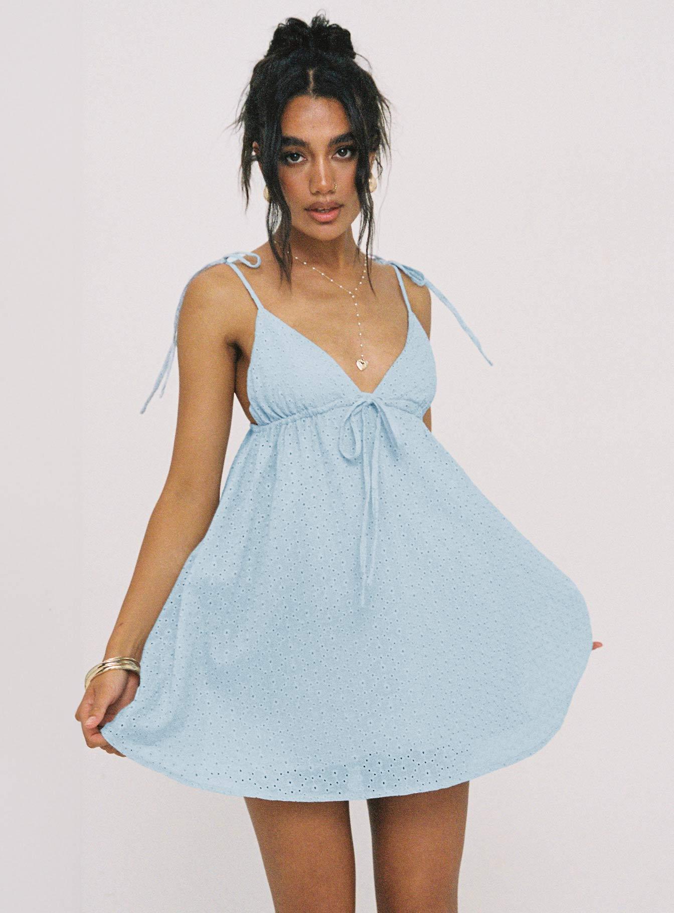 Pavlos Mini Dress Light Blue Product Image