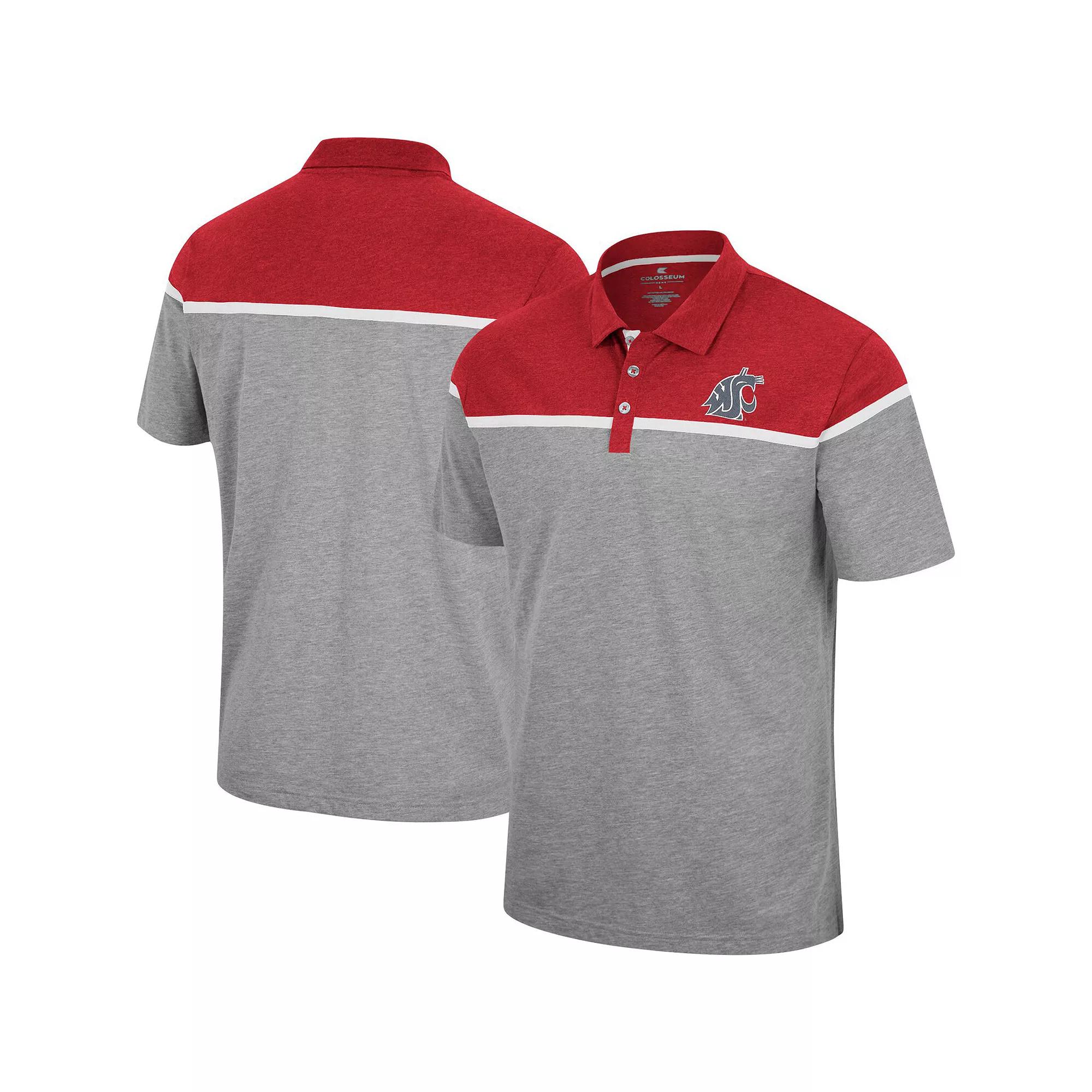 Men's Colosseum Heather Gray Colorado State Rams Chamberlain Polo,  Product Image