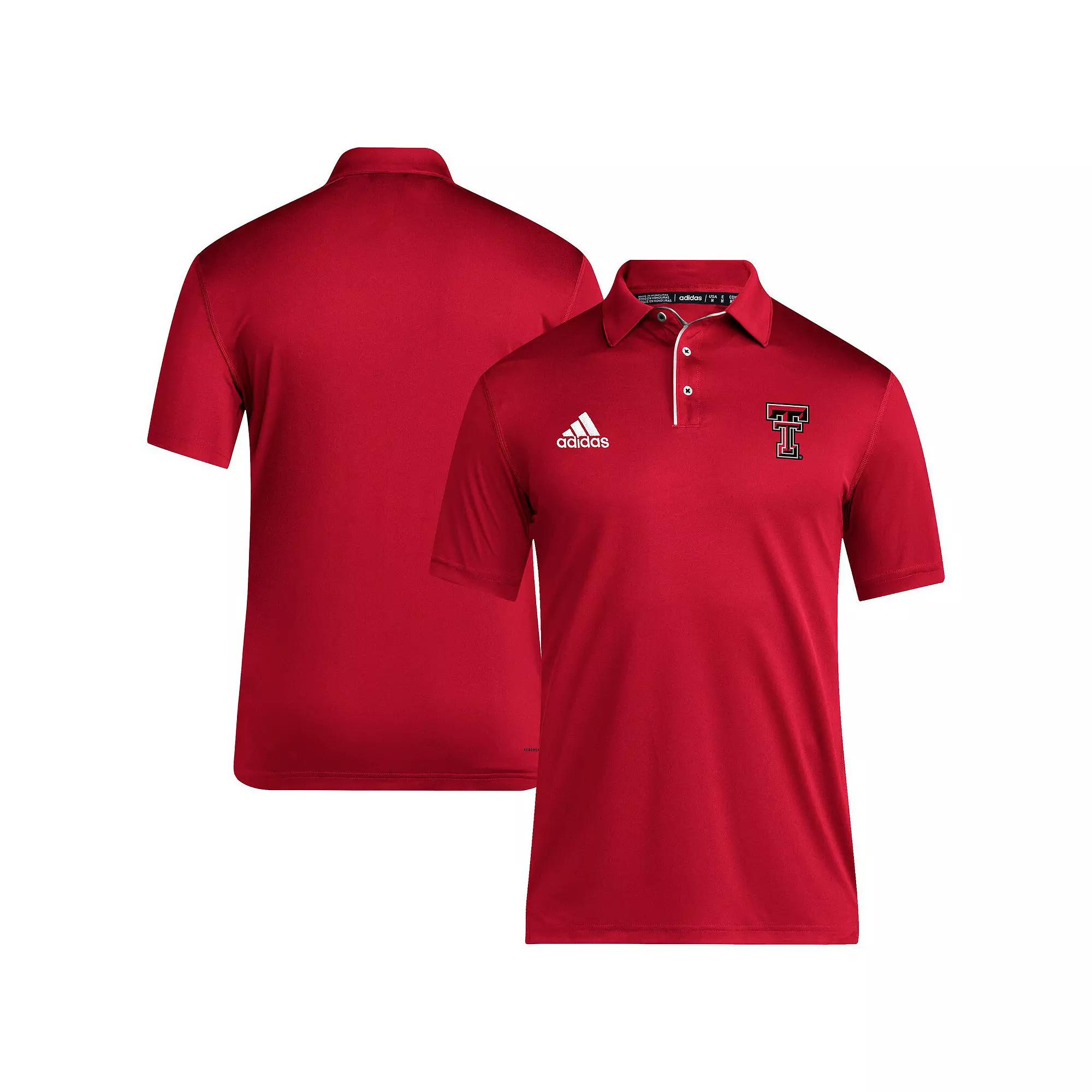 Men's adidas Red Texas Tech Red Raiders 2024 Coaches AEROREADY Polo,  Product Image