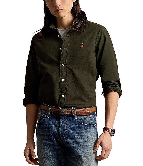 Polo Ralph Lauren Garment-Dye Oxford Classic Fit Long Sleeve Woven Shirt Product Image