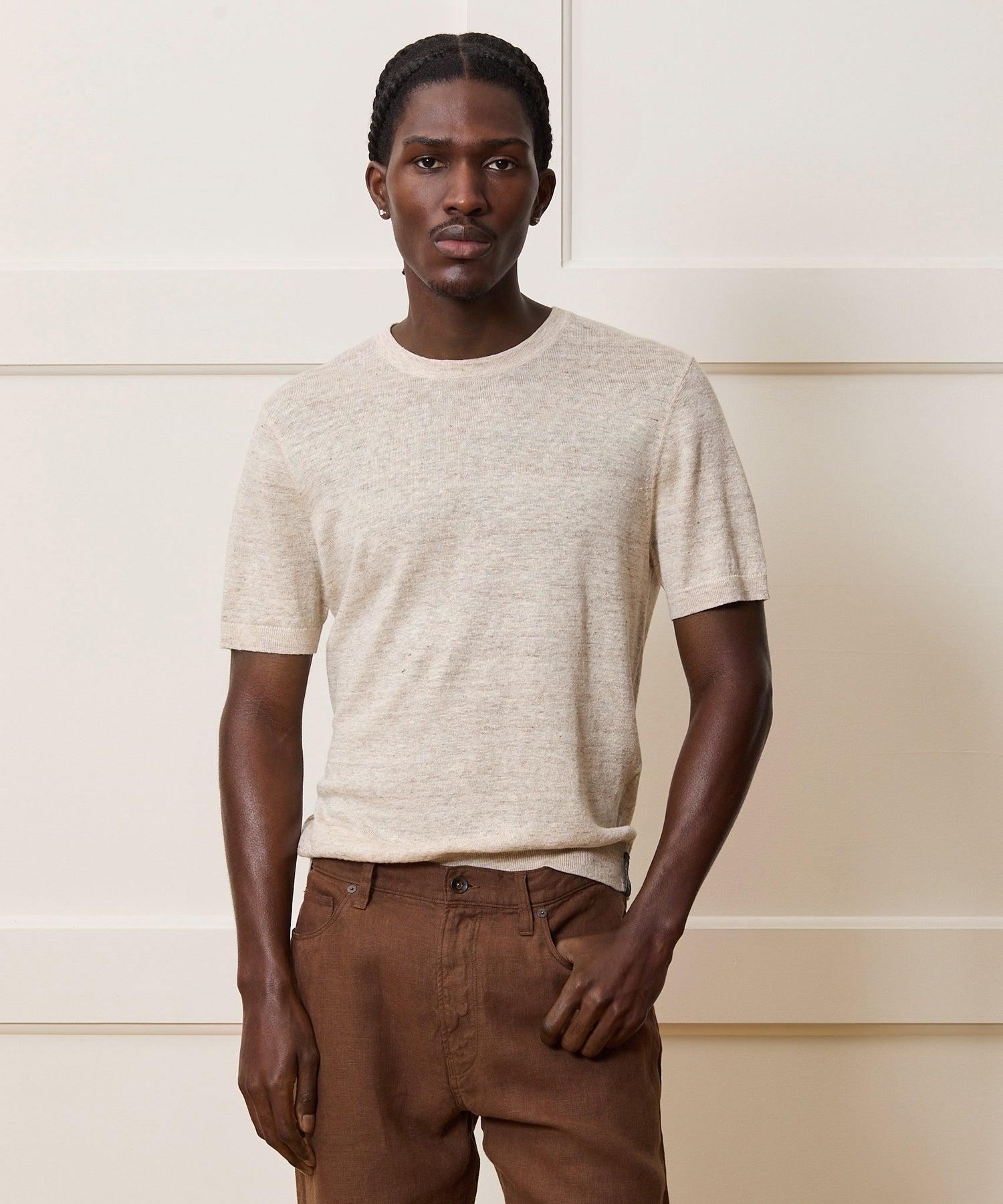 Relaxed Linen Sweater Tee Product Image