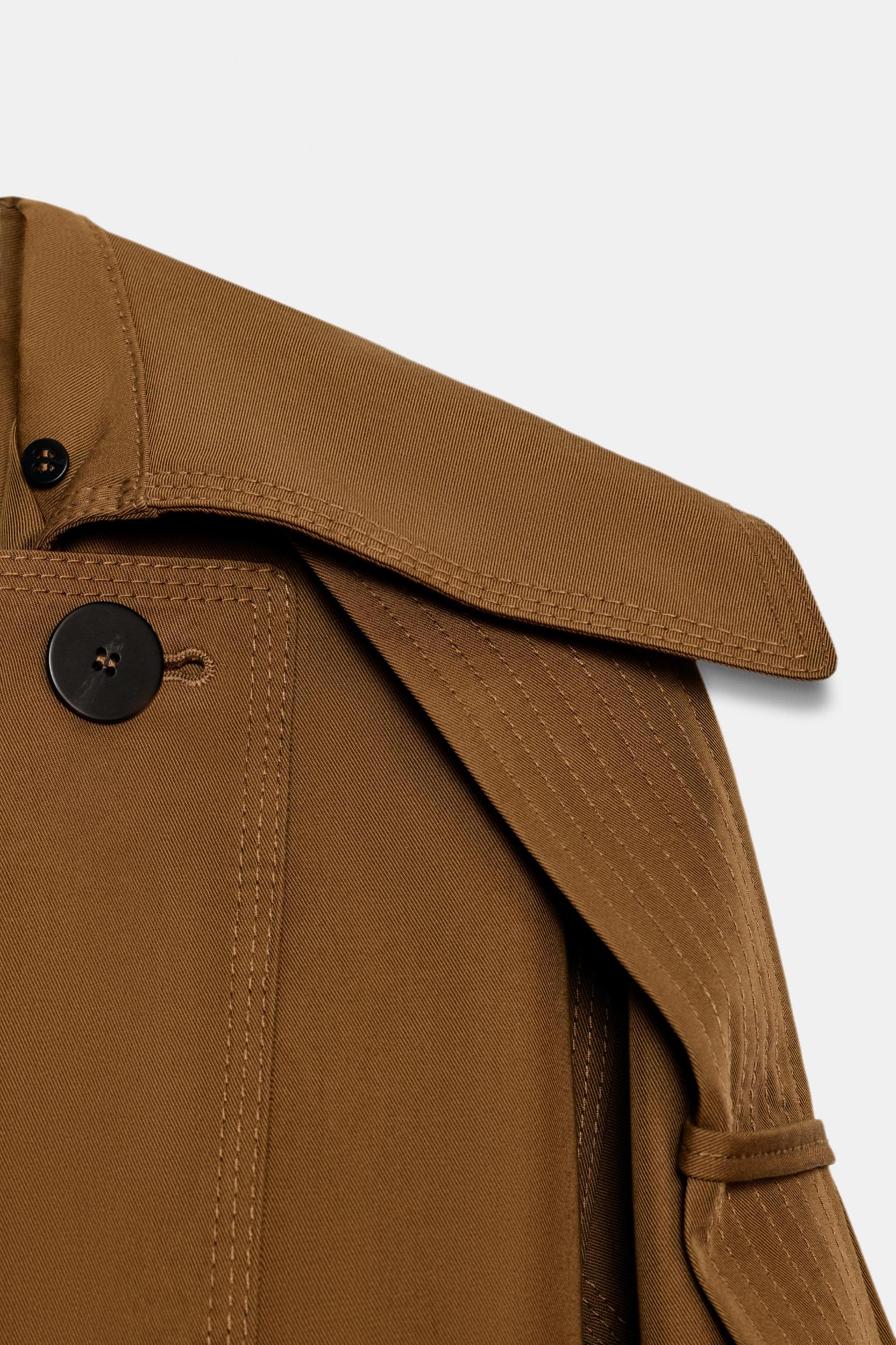 OVERSIZED TRENCH COAT WITH FAUX FUR COLLAR ZW COLLECTION LIMITED EDITION Product Image