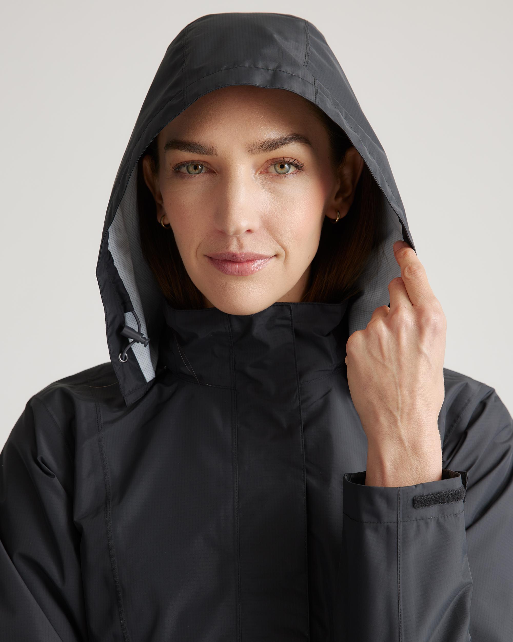 Quince | Women's Weatherproof Long Rain Shell Jacket Polyester/Recycled Polyester Blend Product Image