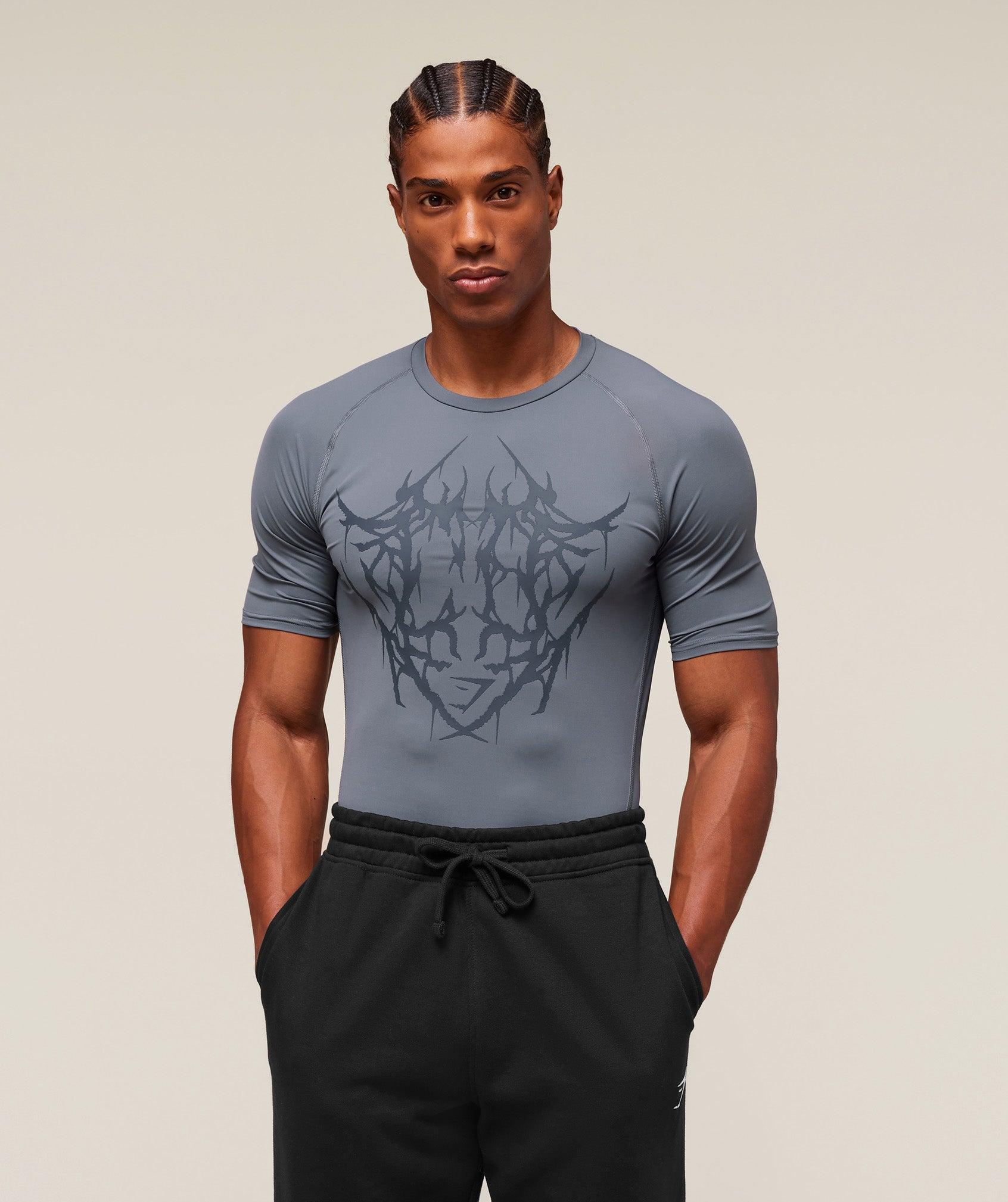 Gymshark Carlos Belcast x Element Baselayer - Iron Blue Male Product Image