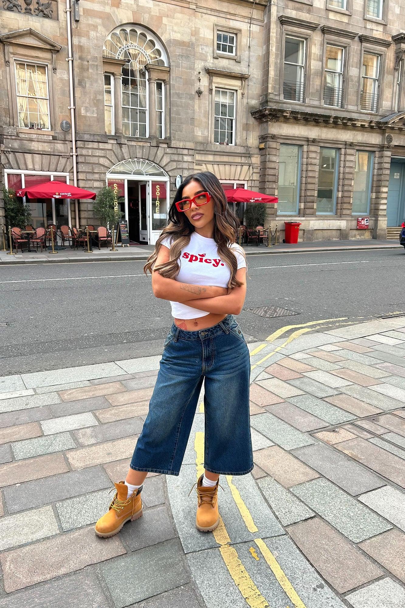 South Street Spicy Denim Jorts - Dark Wash Product Image