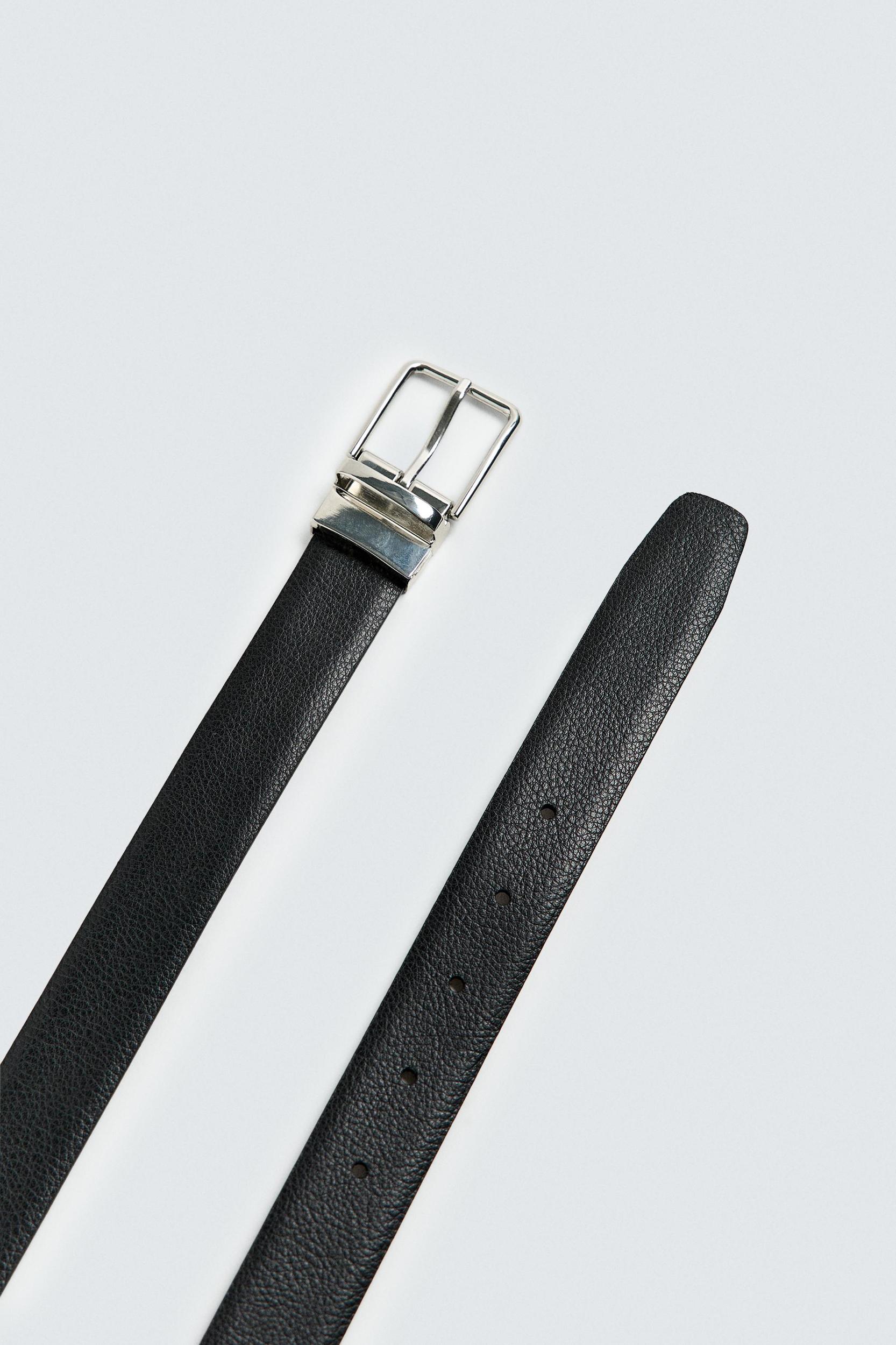REVERSIBLE CONTRAST LEATHER BELT Product Image