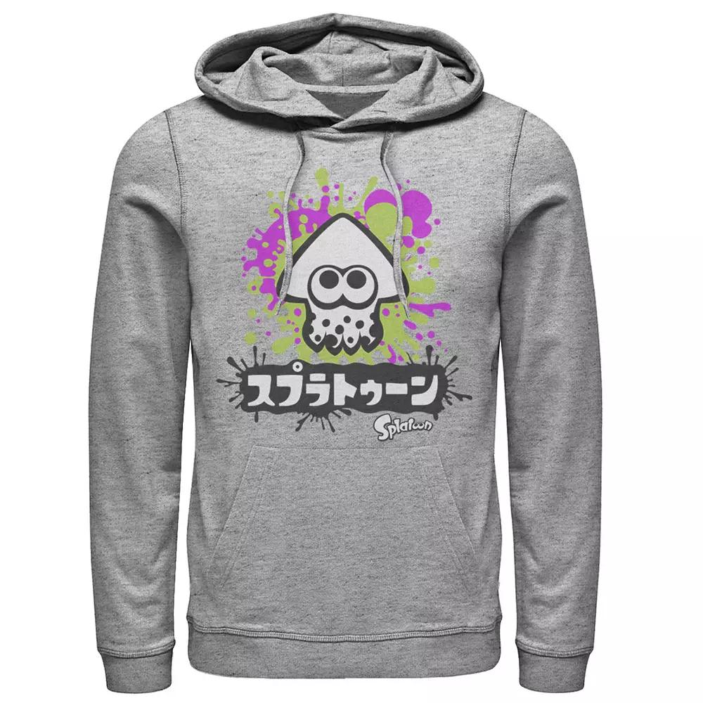 Men's Nintendo Splatoon Inkling Text Splatter Graphic Pullover Hoodie,  Product Image