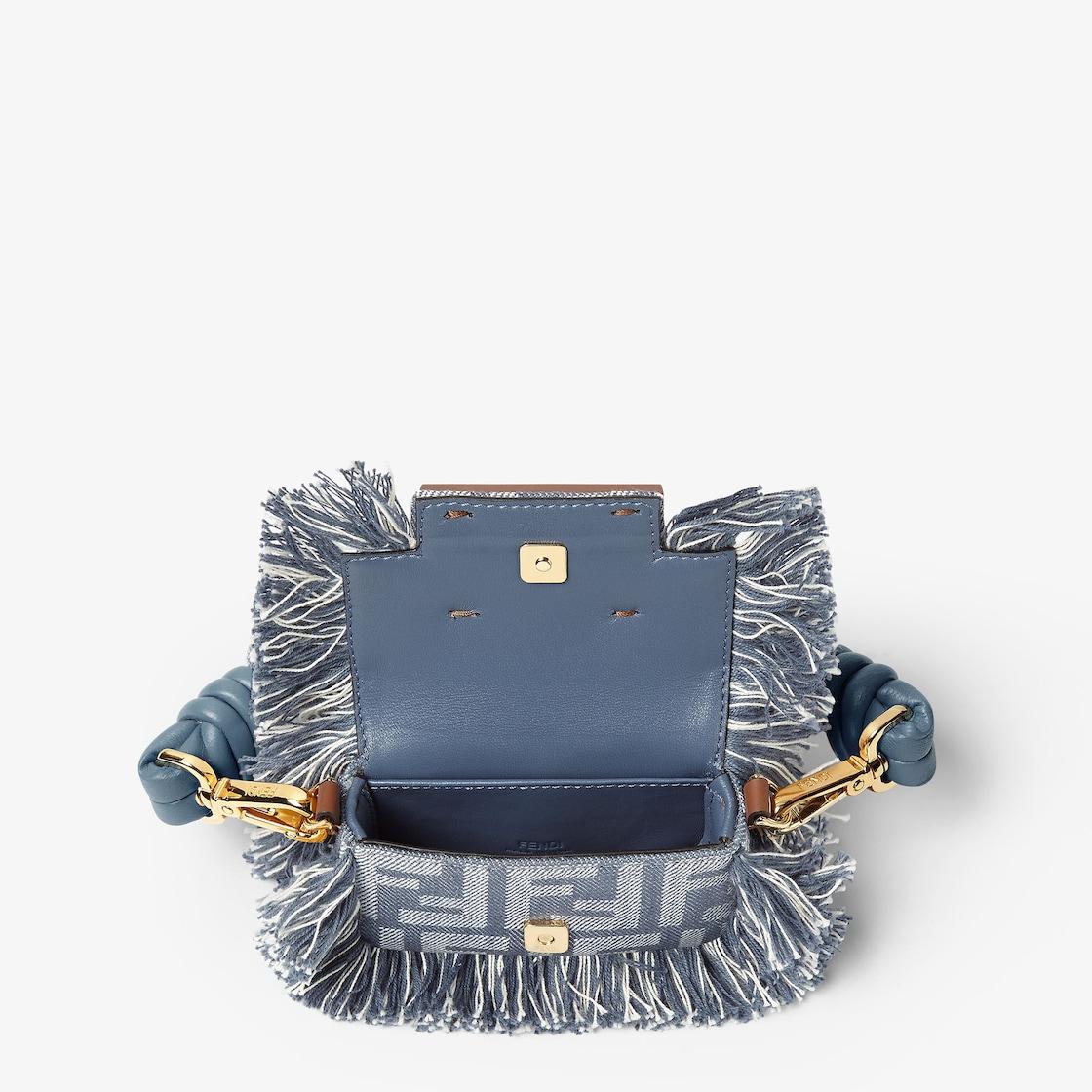 Nano Baguette CharmBlue FF denim charm Product Image