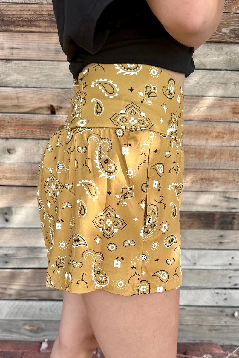 Sterling Kreek Bandana Babe Yellow Shorts Product Image