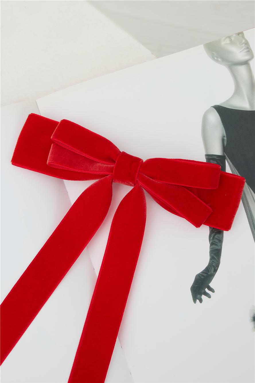 Extravagant Bow Hair Clip Red Product Image