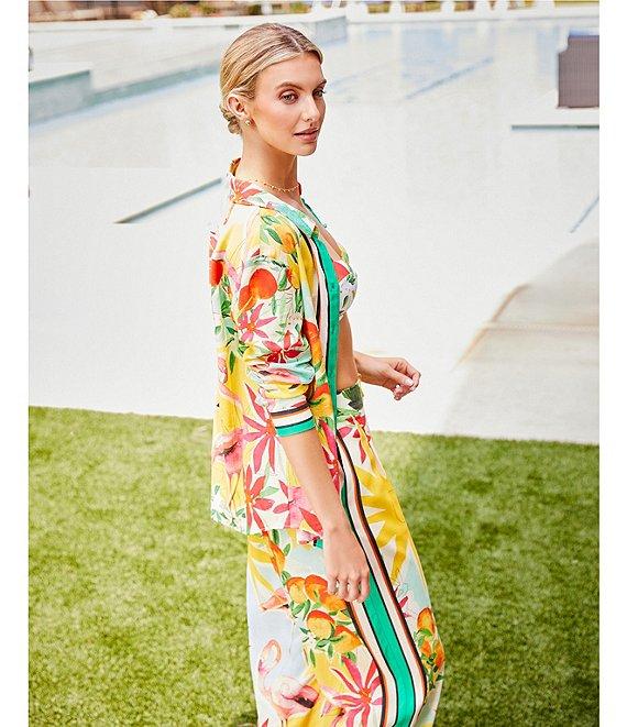 Antonio Melani Polina Fruit Print Coordinating Linen Button Down Blouse Product Image