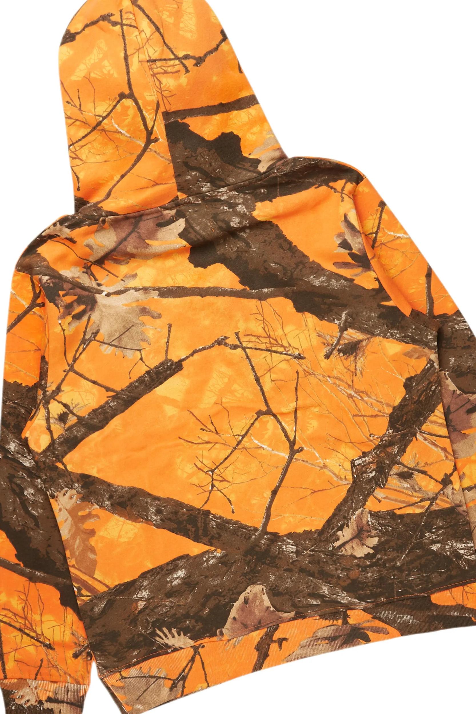 Tabby Orange Graphic Stacked Flare Track Set Male Product Image