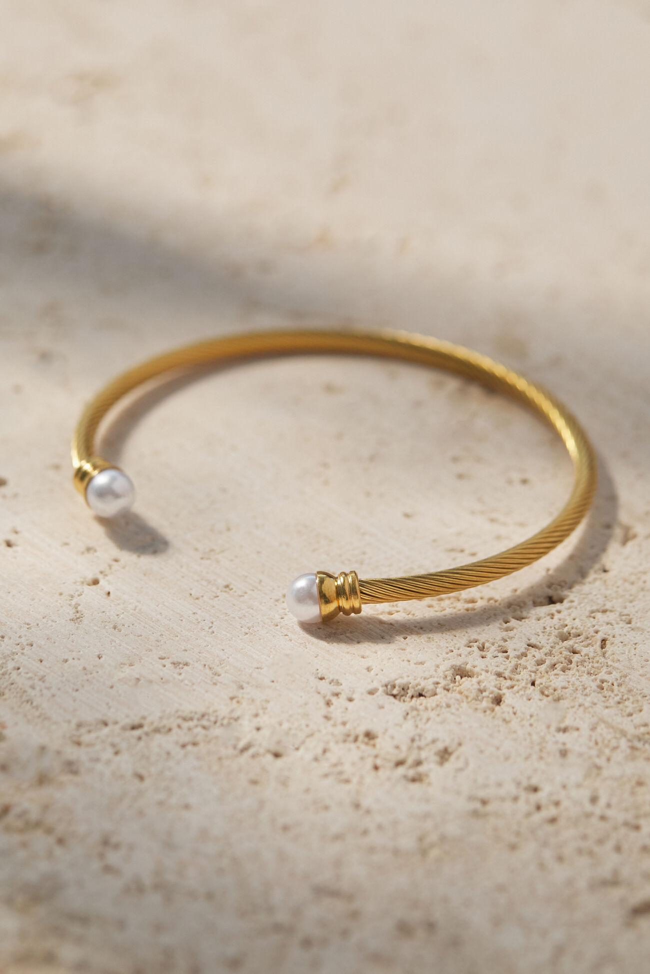 Stainless Steel Pearl Cuff Set Product Image