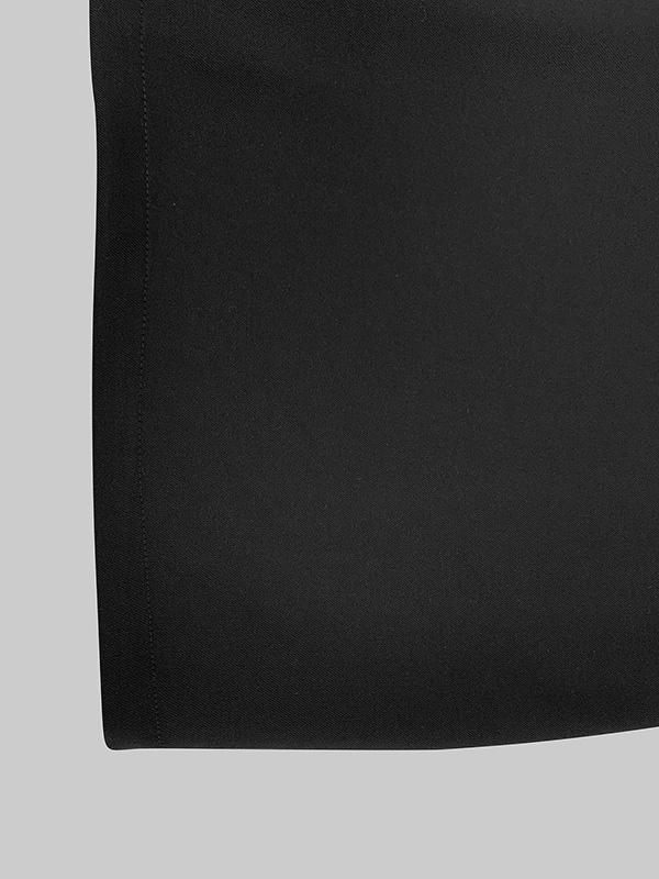 Long Sleeves Loose Hollow Solid Color Split-Joint Round-Neck Mini Dresses Product Image