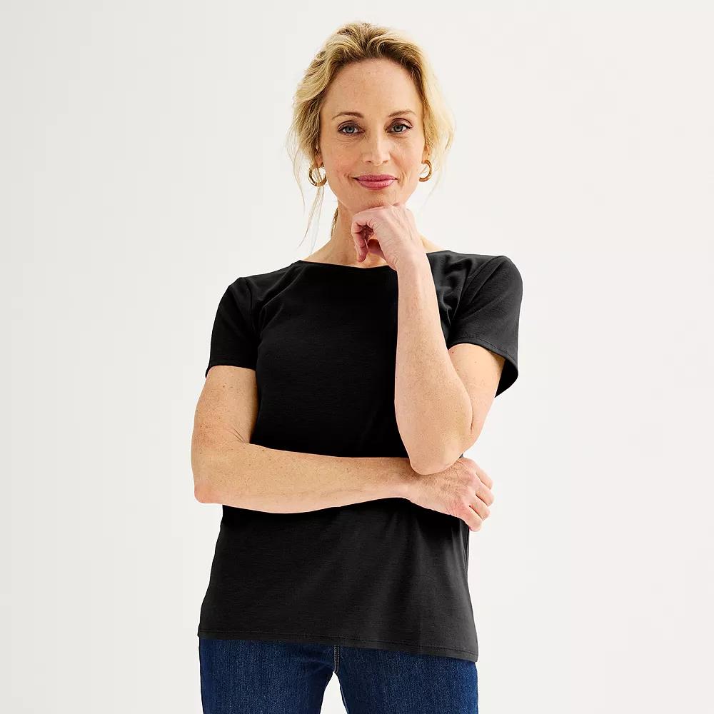 Women's Croft & Barrow® Essential Crewneck Tee,  Product Image