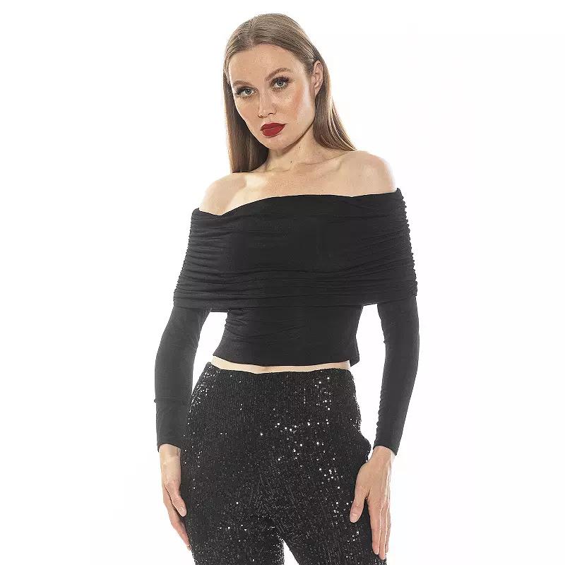Women's ALEXIA ADMOR Hannah Off The Shoulder Long Sleeve Knit Top,  Product Image