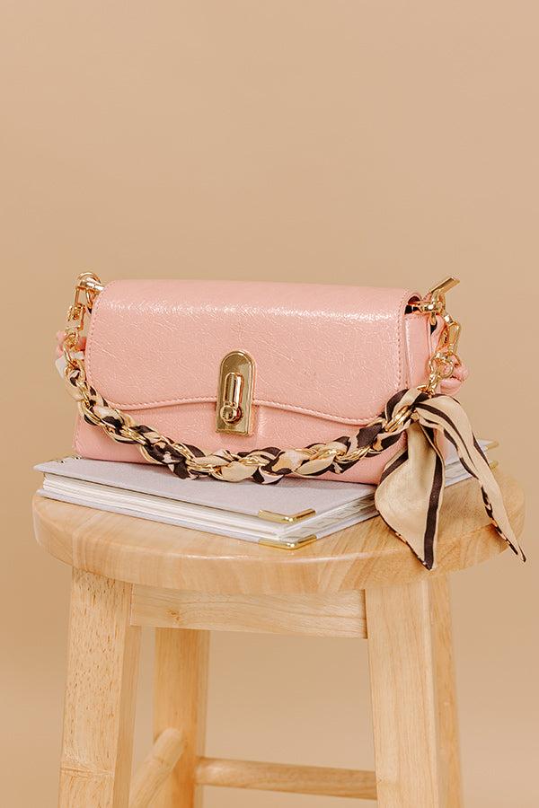 Gold Phone/Purse Chain with a Beige Leopard Scarf Product Image