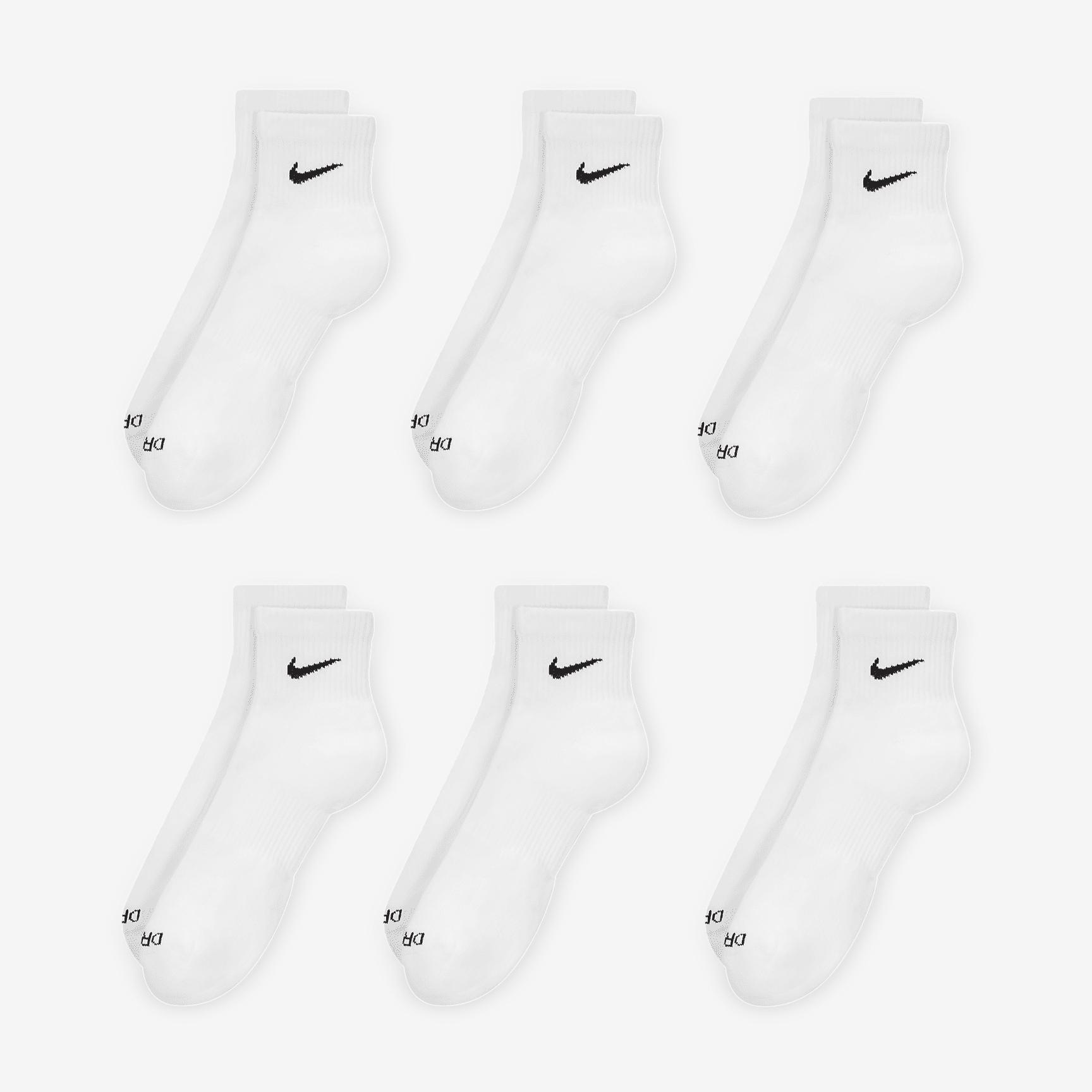 Nike Mens Everyday Plus Cushioned Training Ankle Socks (6 Pairs) | SX6899-100 Product Image