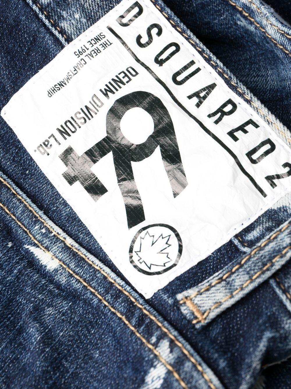 distressed skinny-cut jeans Product Image