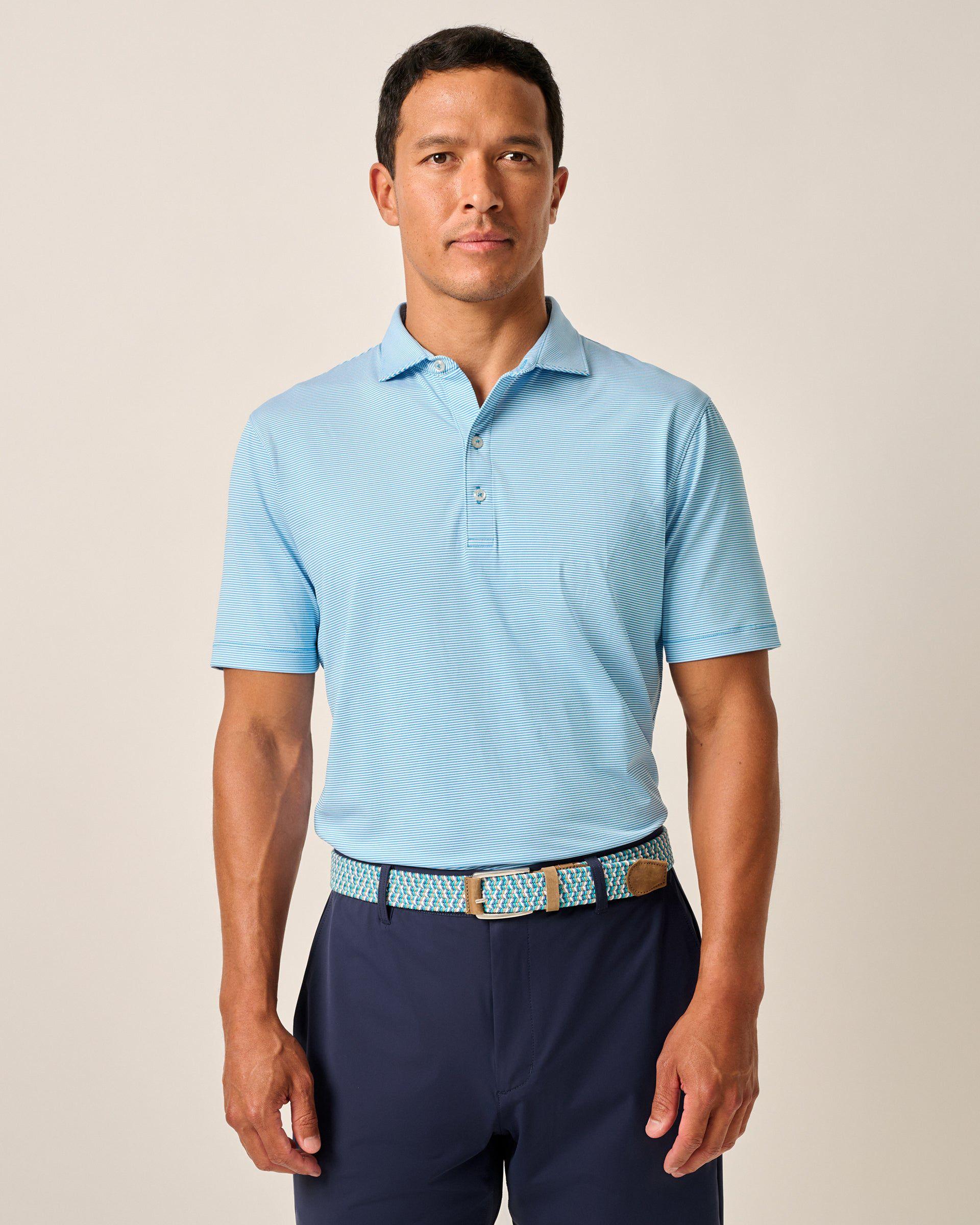 PerryGolf Performance Jersey Polo - Lyndonn Stripe Product Image