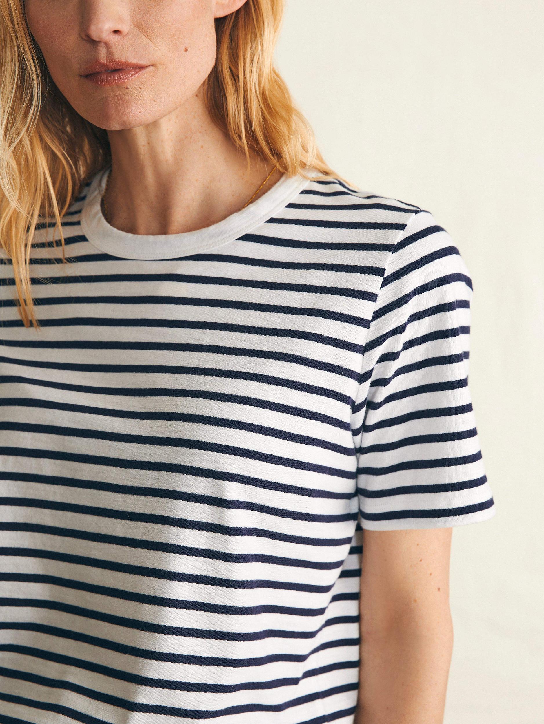 Sunwashed Crew Tee - Regatta Stripe Female Product Image