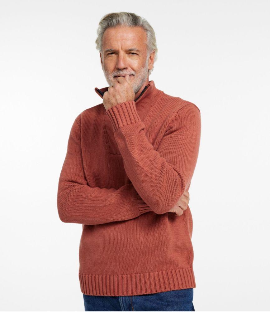 Men's Signature Organic Cotton Sweater, Quarter-Zip Product Image