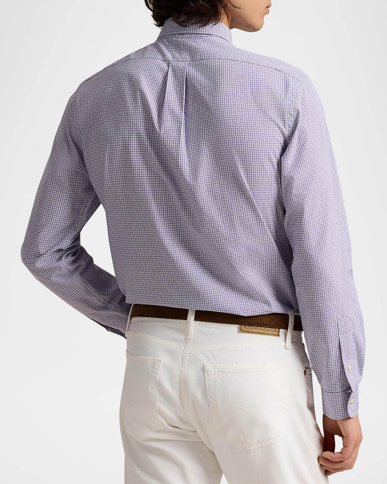 Men's Classic-Fit Check Poplin Sport Shirt Product Image