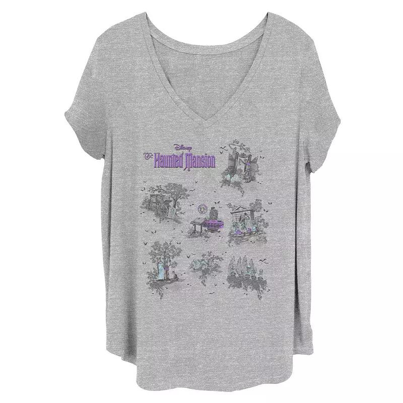 Disney's The Haunted Mansion Women's Map V-Neck Tee, Girl's,  Product Image