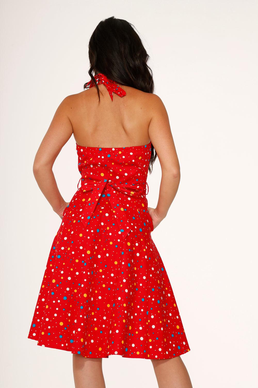 Red Candy Halter Swing Dress Product Image